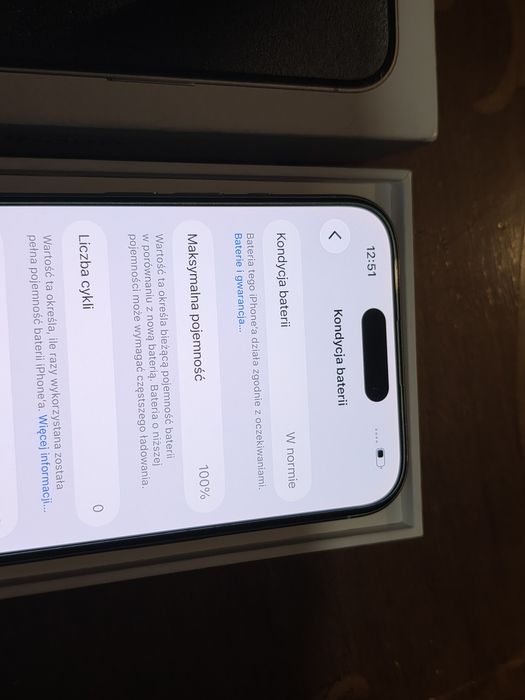 iPhone 15 PRO / 100% / white titanium