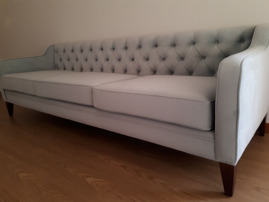 Sofá Azul em Veludo