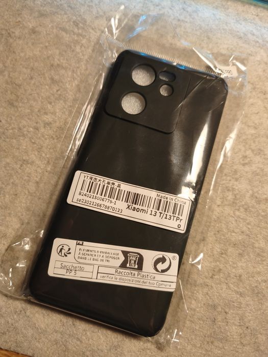 Capa silicone preta para Xiaomi 13T e 13T Pro