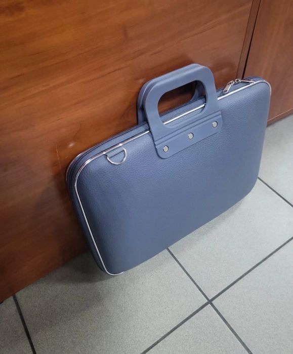 Aktówka szara na dokumenty, laptop 15,6 cala