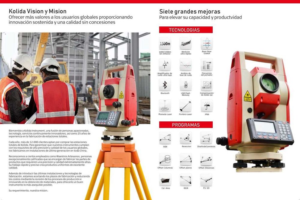 Estação Total Kolida KTS-442R10 – 1000m sem Prisma – Nova