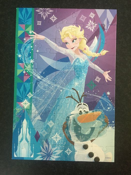 Zestaw 5 kompletów puzzli Kraina Lodu, Anna i Elsa, Królewna Śnieżka