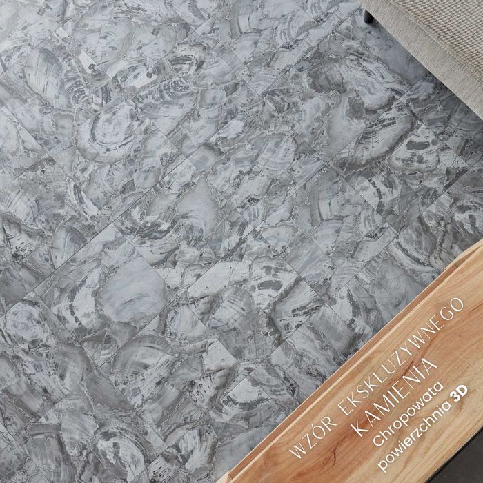 Płytki Winylowe Samoprzylepne 5m² SZARY KAMIEŃ Panele Kafelki  Marmur