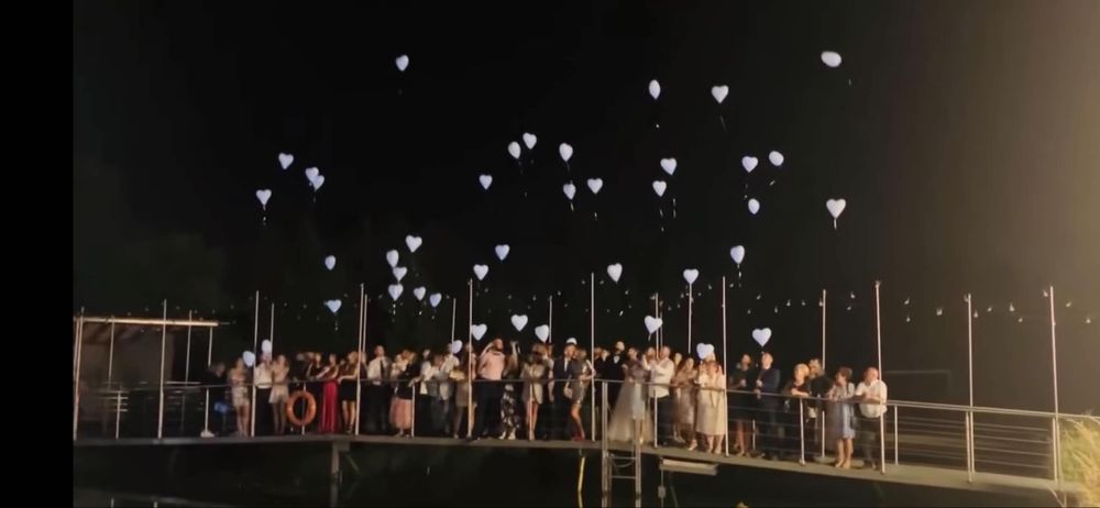 Balony z helem led, wieczorny pokaz, wesele komunia, chrzest