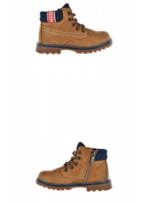 Trapery botki dziecięce ocieplane camel Big Star KK374130