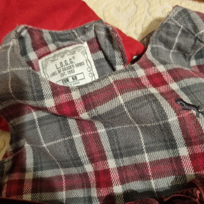 Zestaw świąteczny Czerwony zimowy kombinezon i sukienki H&M 68 cm