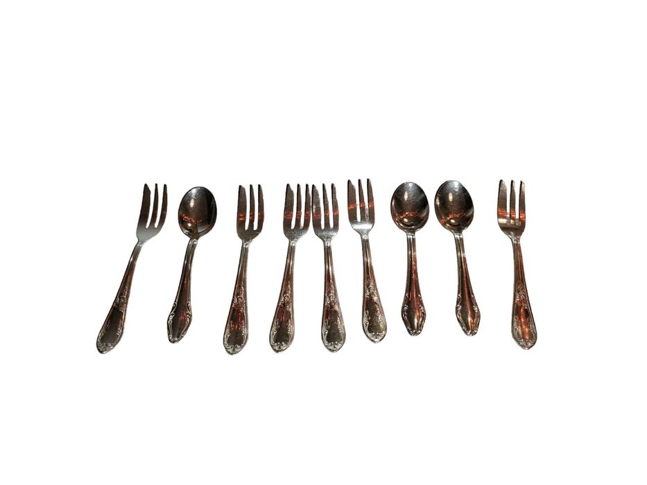 Sztućce posrebrzane 9szt met100