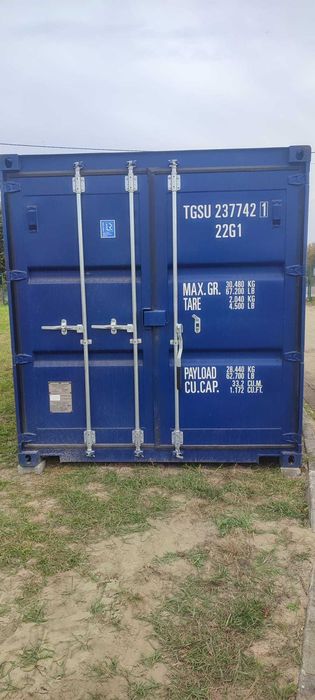 Niebieski kontener 20-stopowy- Po jednej podróży