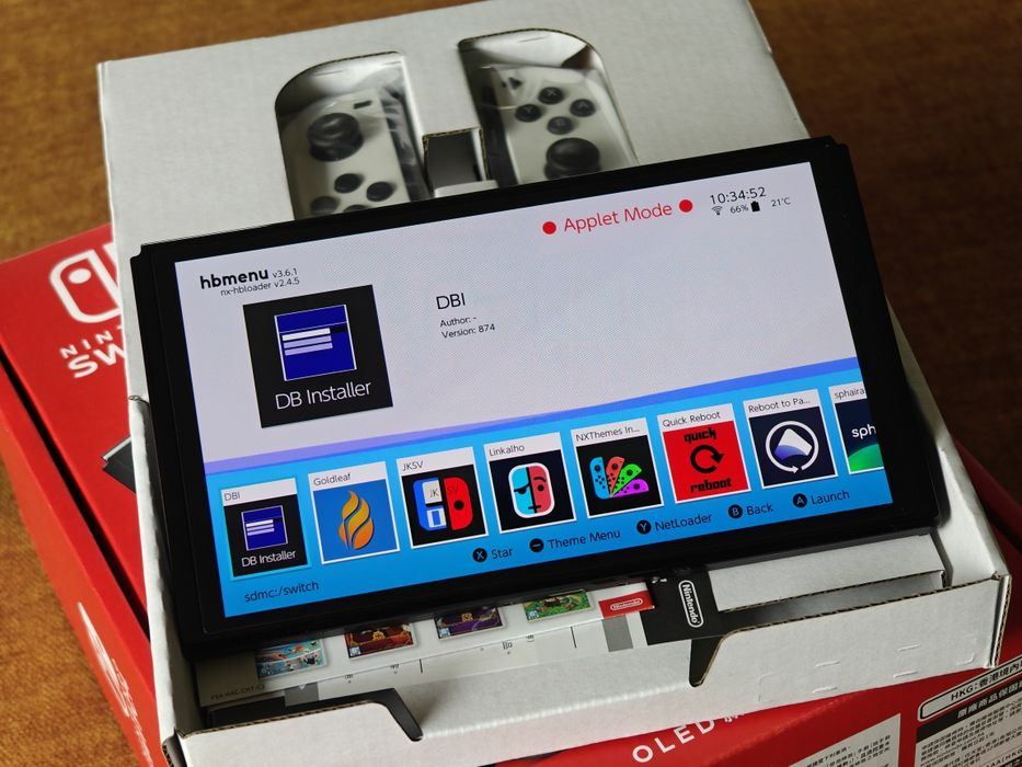 NOWA Nintendo Switch OLED przerobiona CFW PICOFLY + karta 512gb ZESTAW