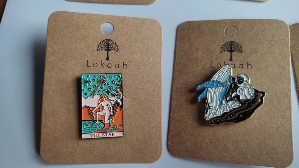 Zestaw nowych przypinek metalowych Lokaah