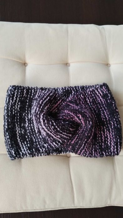 Opaska zimowa na głowę, damska, handmade, rozmiar uniwersalny