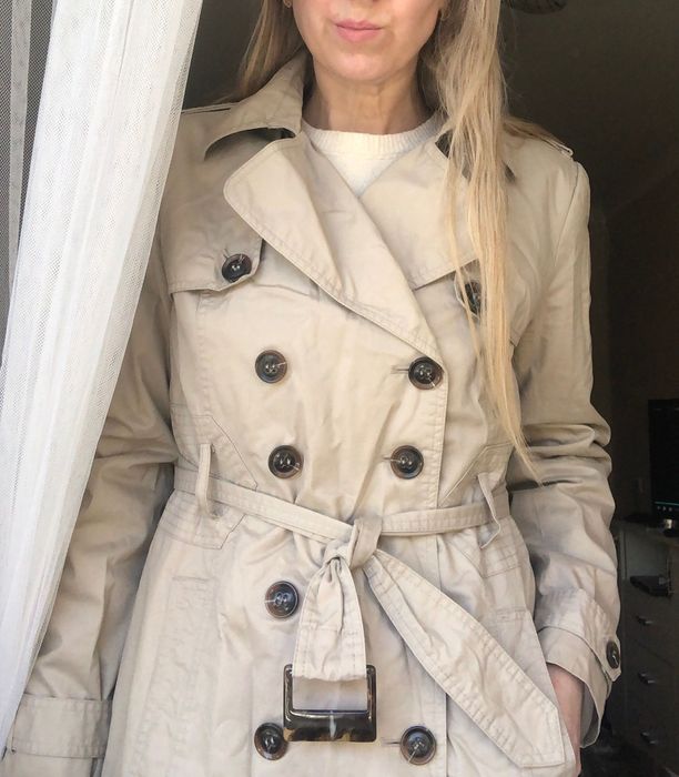 Тренч плащ Мango