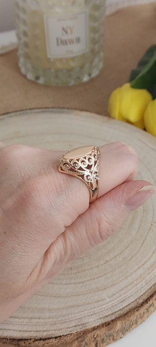 Sygnet Różowe złoto 585 Rozmiar 19 WYPRZEDAŻ!!!