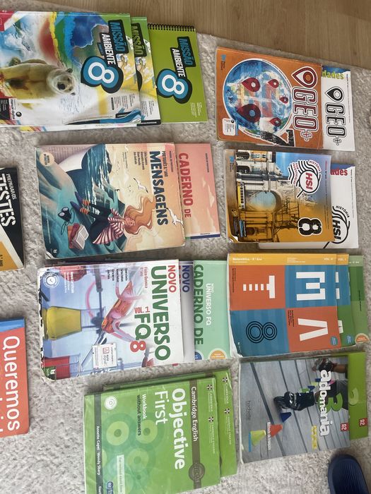 Manuais escolares 8 ano exceto hist, port e matematica64575341953155122