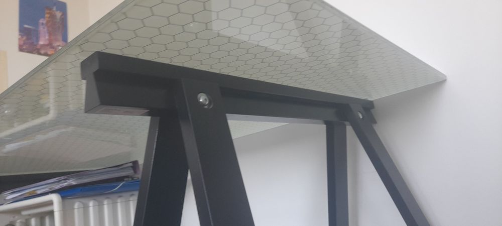 Mesa de vidro duplo