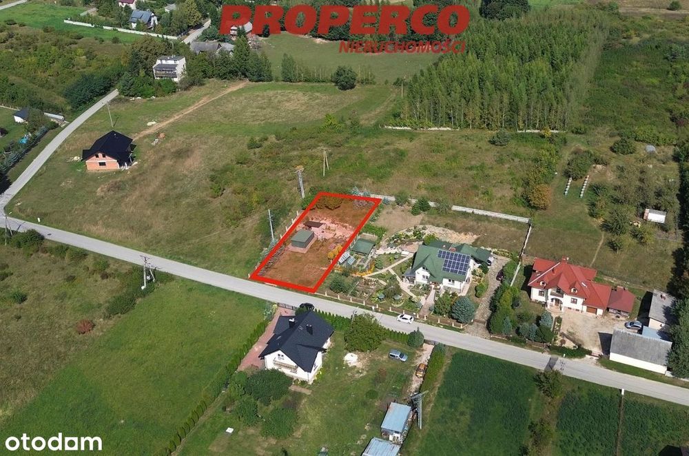 Działka 812m2, Lisów, gmina Morawica