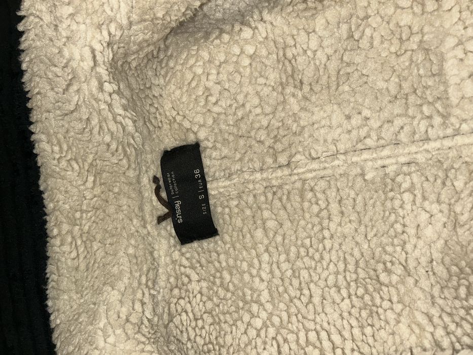 Жіноча штучна дубльонка з хутром, тепла