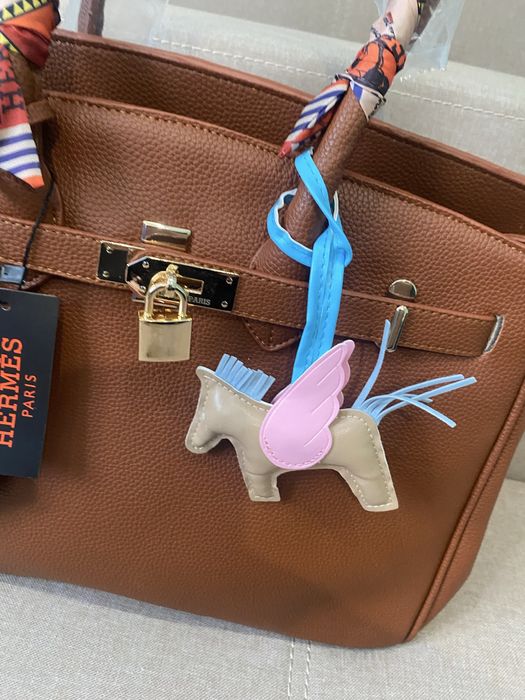 Сумка в стилі hermes birkin 35 см руда