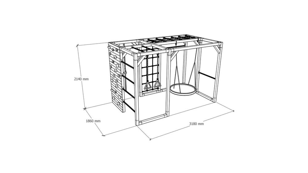 Cena Promocyjna - Drewniany Plac zabaw LEMUR