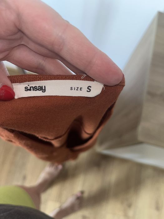 Sukienka damska na guziki ruda S
