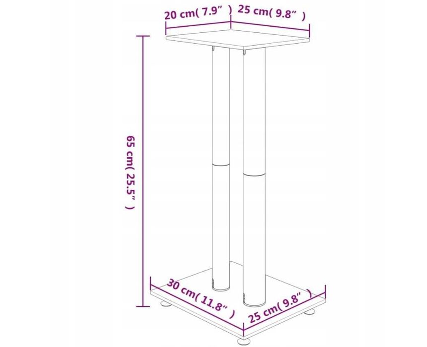2szt Stojak pod głośnik kolumny, statyw podstawa, podstawka głośnikowa