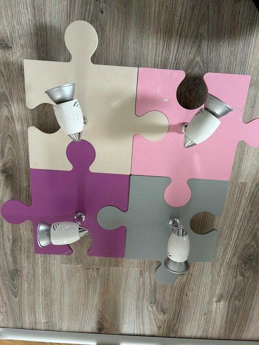 Plafon i kinkiet dla dziewczynki