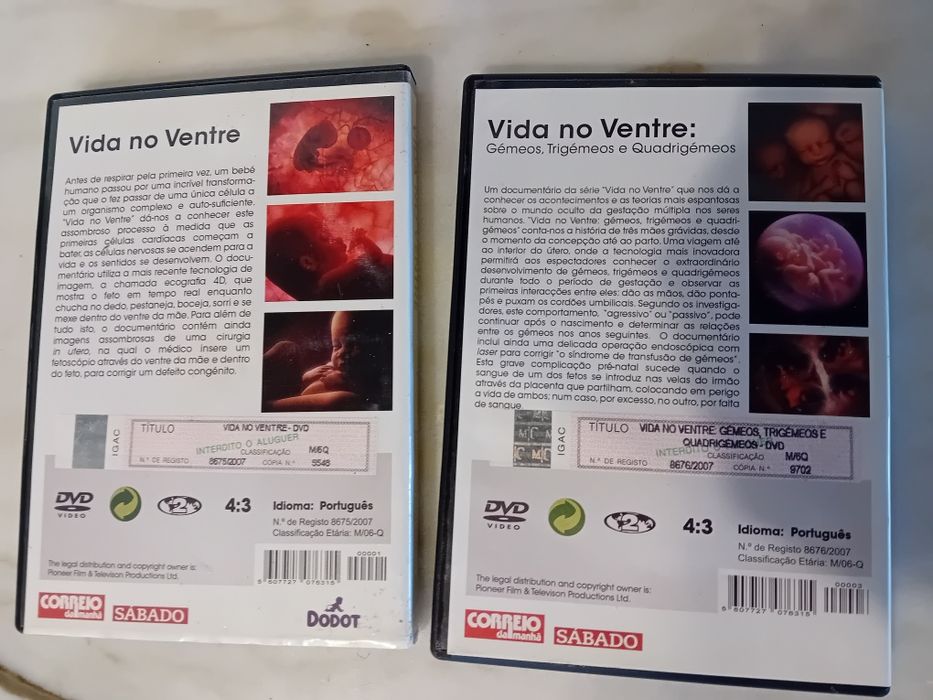 Conjunto de 2 Dvds A Vida No Ventre