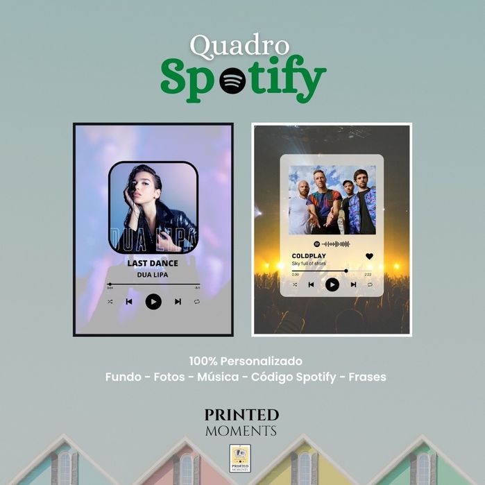 Placa Spotify /mapa estrelas / casalflix poster e quadro presente