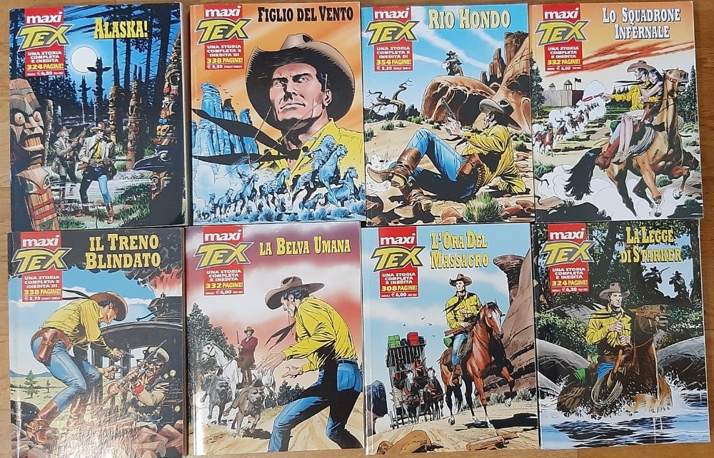Tex Serie Maxi, 13 álbuns em italiano
