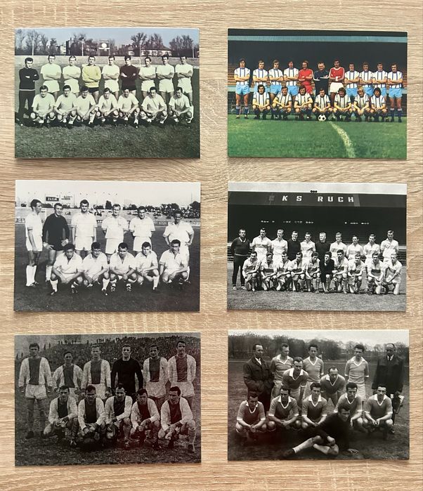 Ruch  Chorzów  pocztówki kolekcjonerskie piłka nożna