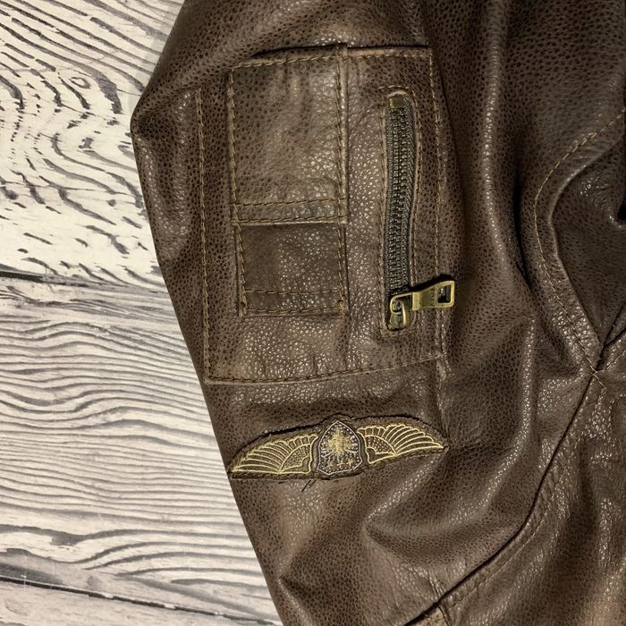 Кожаная куртка Arma Aviator Flight Pilot Bomber Jacket Alpha Top Gun