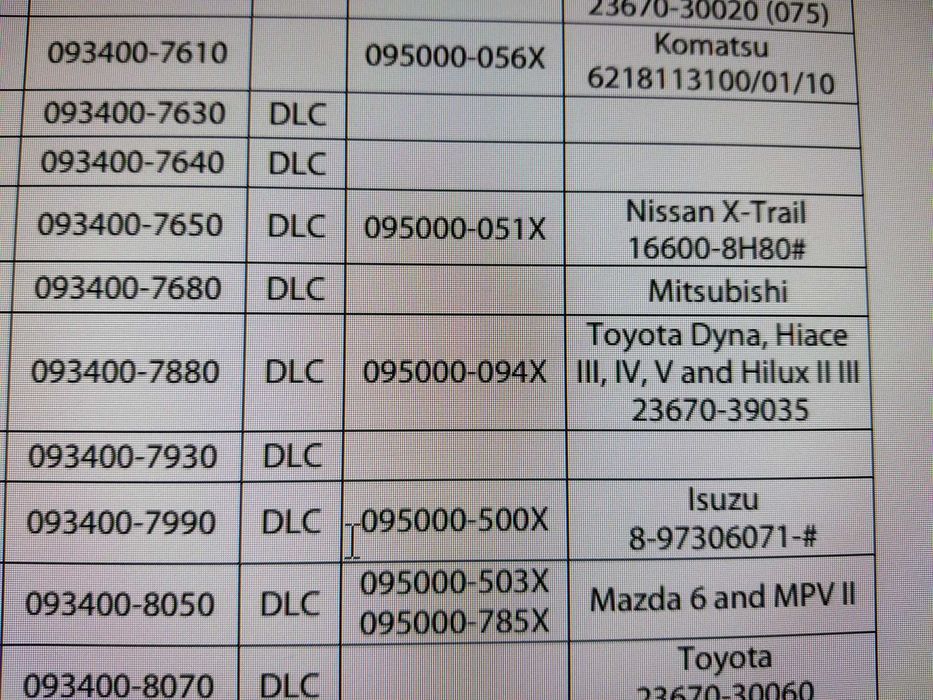 Bicos injetores da SEVEN novos para injetor DENSO p/TOYOTA DYNA/HILUX.