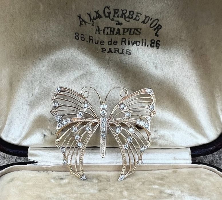 Broszka motyl złoto 14k