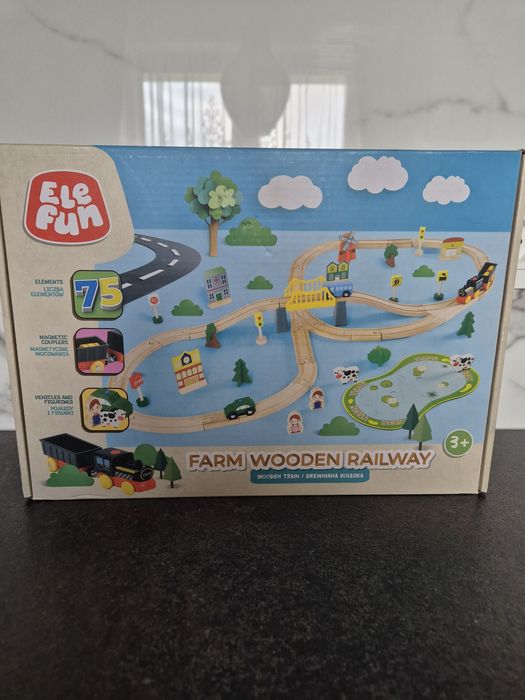 Ele fun Drewniana kolejka Nowa tor samochodowy