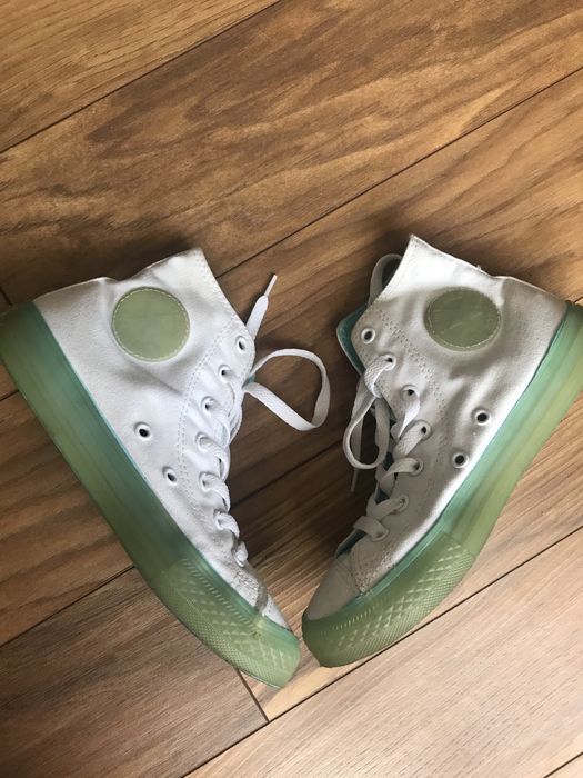 Converse długie białe rozmiar 34 stan bardzo dobry