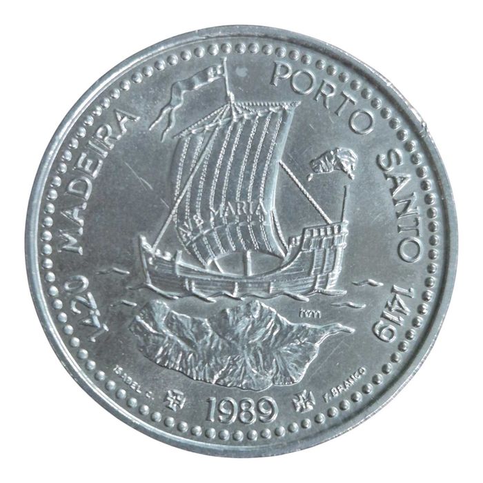 Portugal. Moeda 100 escudos Madeira & Porto Santo 1989