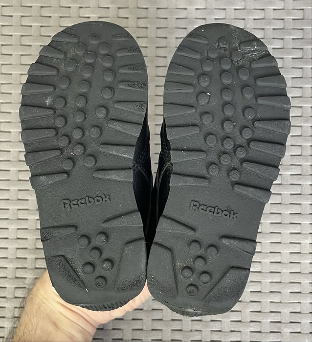 Reebok кроссовки 26 размер детские кожаные спортивные черные