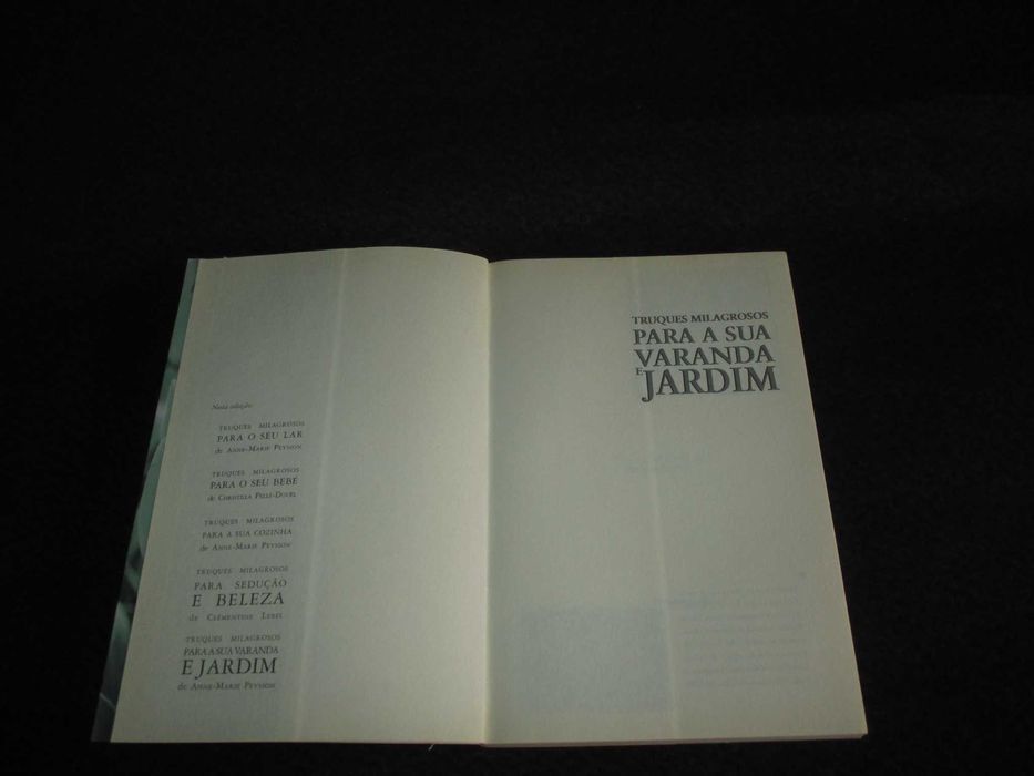 Livro Truques Milagrosos Para a Sua Varanda e Jardim