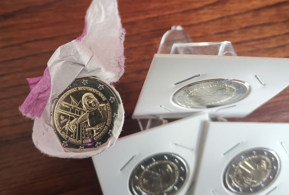 Moeda UNC comemorativa de 2€ Grécia 2025