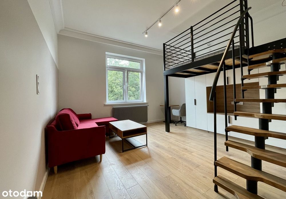 Cicha kawalerka z antresolą, MDA, UEK, klimatyzacja, bez prowizji ENG