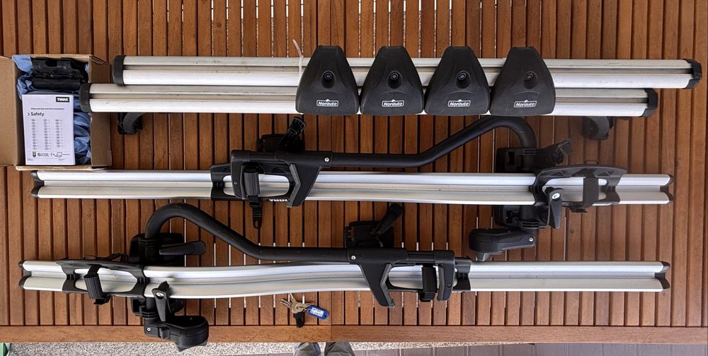 Barras de tejadilho + 2 porta-bicicletas Thule ProRide 591 – VW