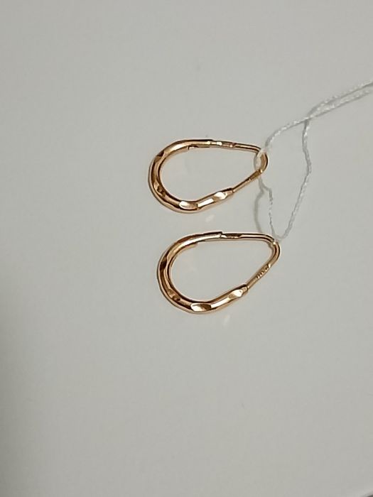 Золотые детские серьги- петельки 585пробы.