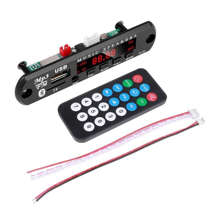 Bluetooth 5.0 DC 9V-12V MP3, WMA  FLAC декодер, плата, USB TF FM,