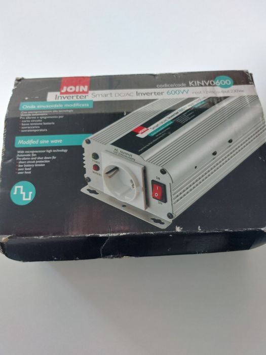 Inversor smart DC/AC inverter 600W - Input 12Vdc output 230 Vac