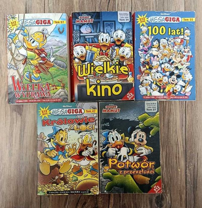 Komiks MEGAGIGA oraz GIGANT MAMUT, 5 tomów