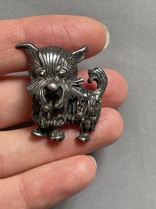 Винтажная брошь серебро 925