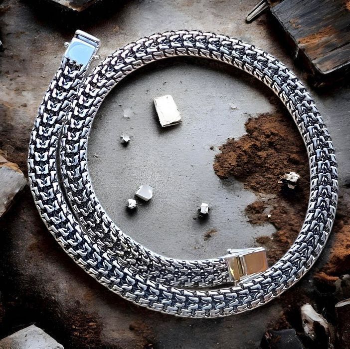 Срібний ланцюжок 100г чоловічий мужская серебряная цепочка 925 цепь