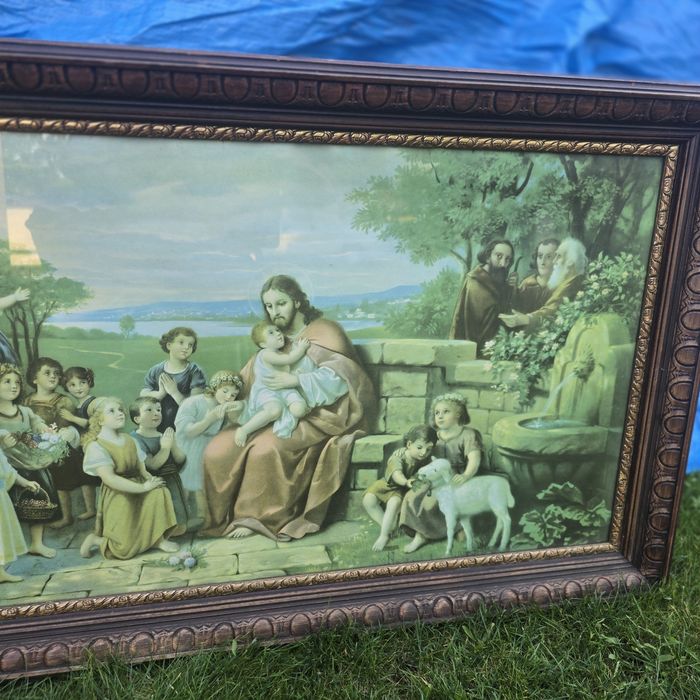 Obraz ze sceną biblijną z Jezusem