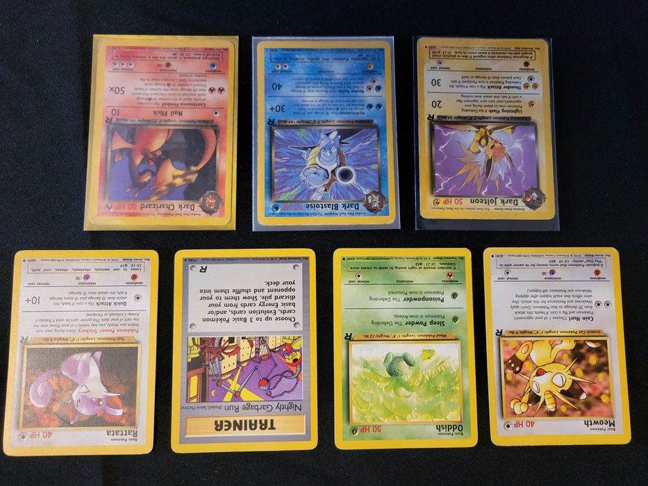 Cartas Pokemon Original Raras Team Rocket Blastoise Charizard meowth