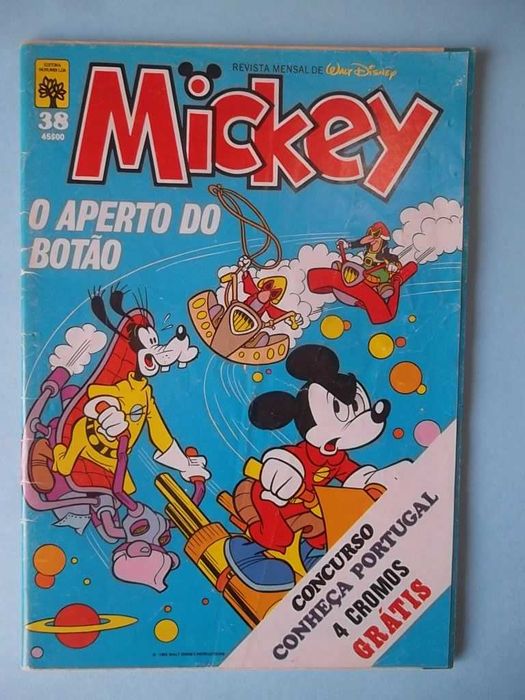 Revistas Disney com folha de cromos "Conheça Portugal", ver fotos.